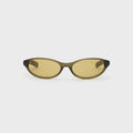 Flatlist Olympia Sunglasses - Crystal Olive / Smoked Olive
