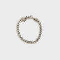 Emanuele Bicocchi Flourish Skull Chain Bracelet Small - Silver