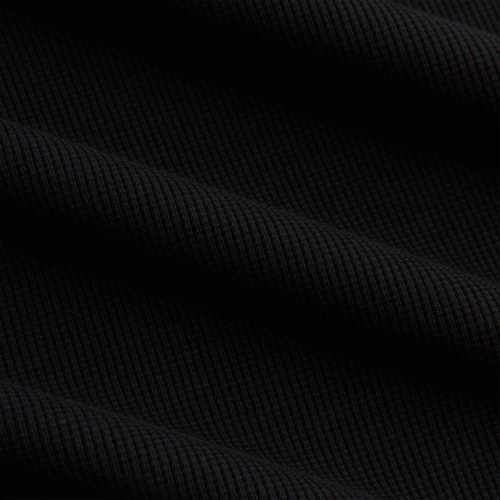 Kith Micro Waffle Tristan Henley - Black