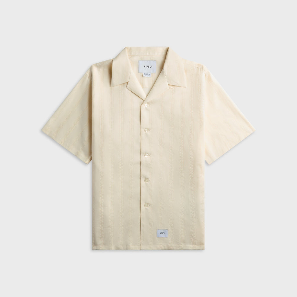 WTAPS Frio 02 Cotton Leno Cloth Textile Short Sleeve Shirt - White