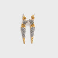 Alexis Bittar Solanales Gold Tipped Crystal Spear Drop Earring- Gold / Silver