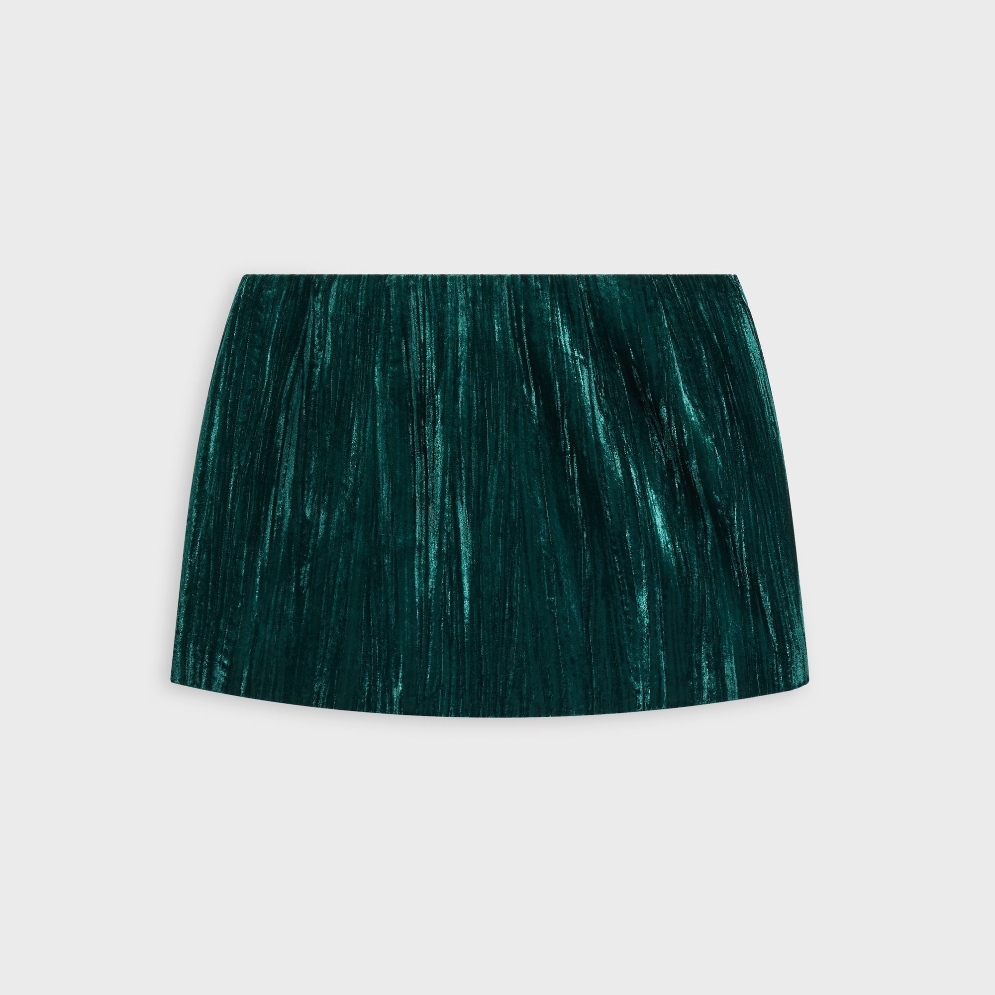 Kim Shui Crushed Velvet Mini Skirt - Emerald