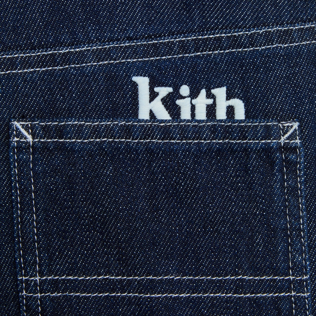 Kith Kids Denim Heston Wide Leg Utility Jean - Dark Indigo