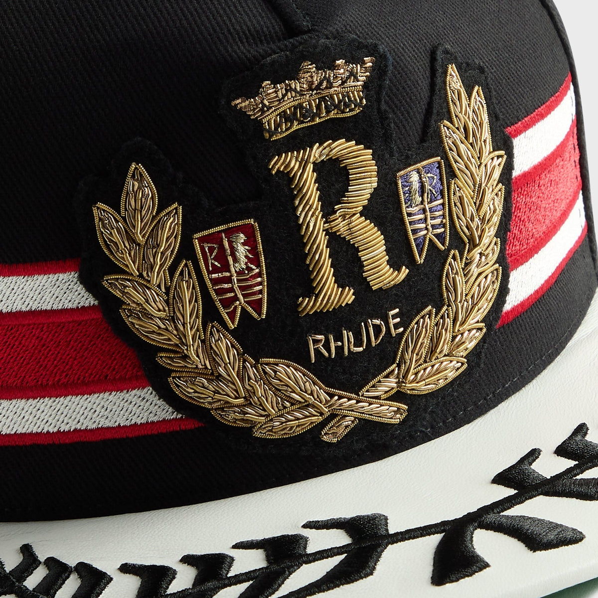 Rhude Captains Crest Hat - Black / Red / White
