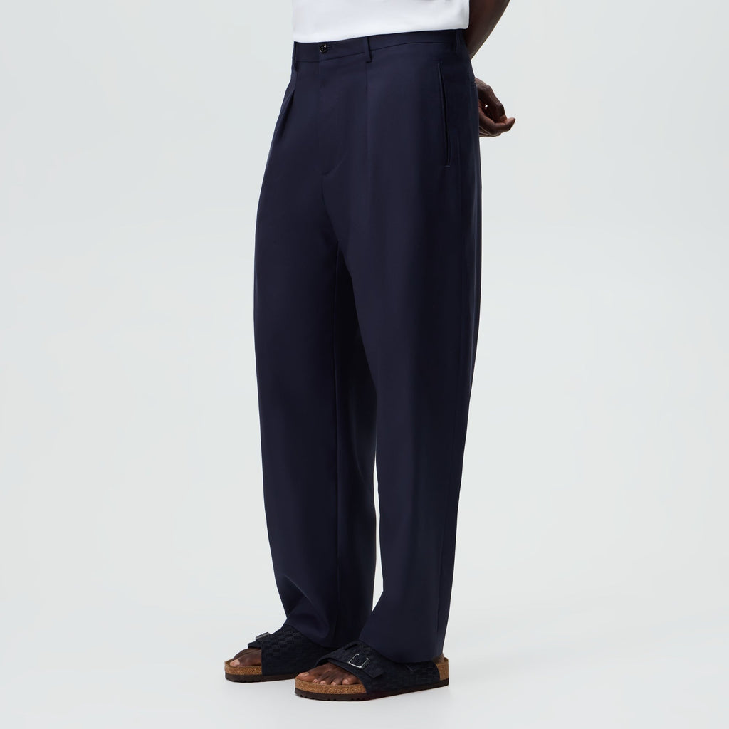 Giorgio Armani &Kin Flat Front Trouser - Blue / Navy