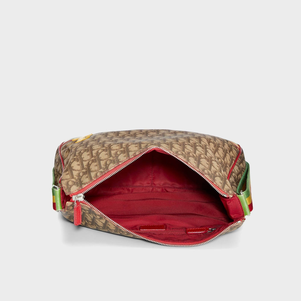 WGACA Dior Rasta Trotter Canvas Messenger Bag - Brown