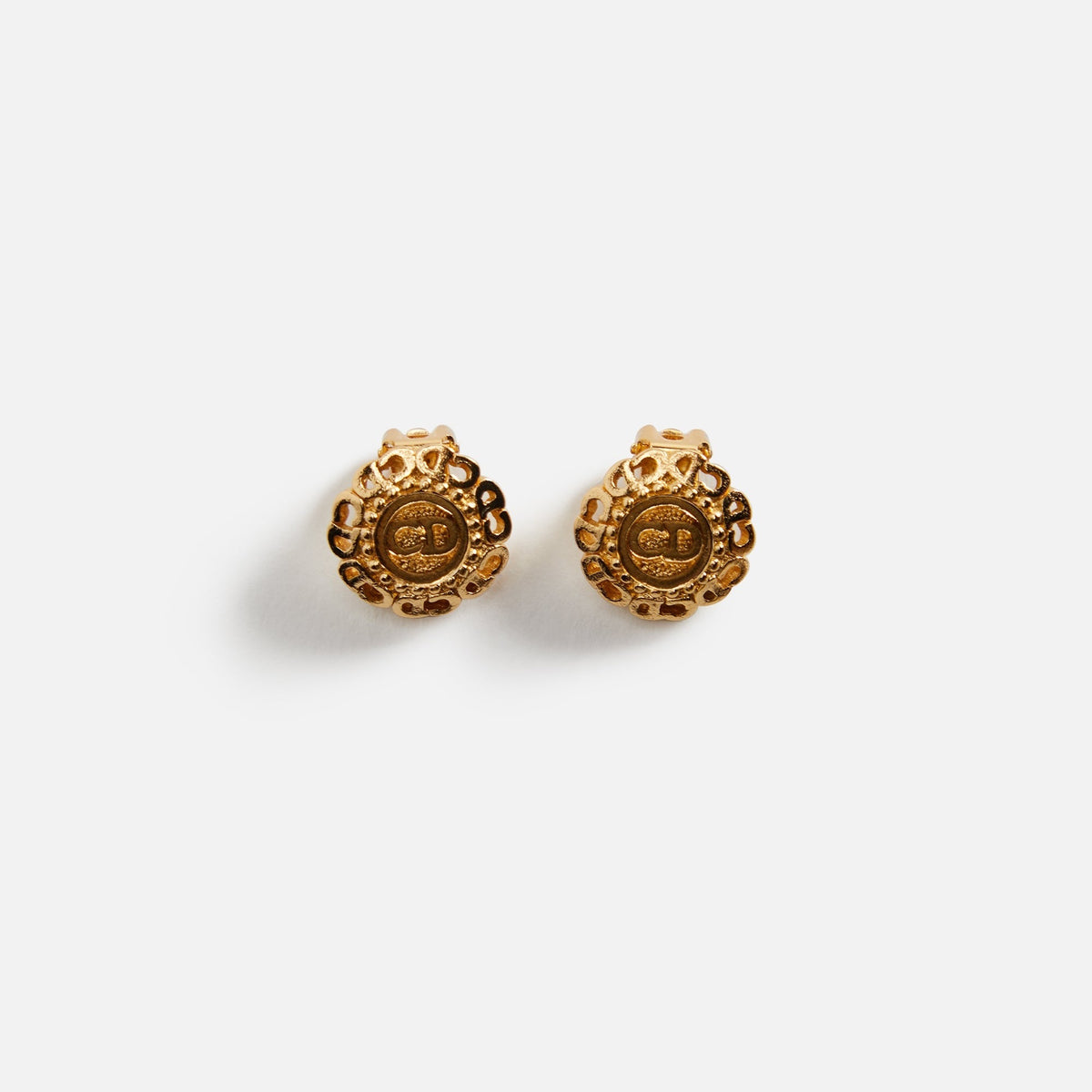 WGACA Dior CD Earrings - Gold