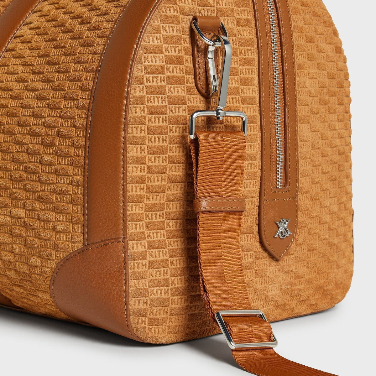 Kith Monogram Suede Traveler K55 Duffle Bag - Argil