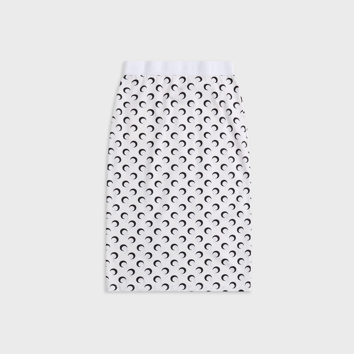 Marine Serre Moon Printed Jersey Knee Length Skirt - White