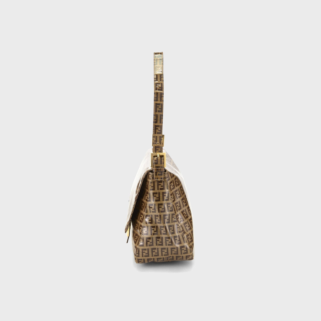 WGACA Fendi Patent Mamma Shoulder Bag - Brown