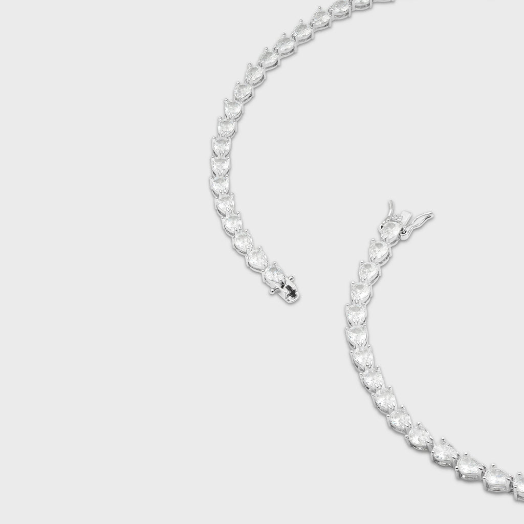 Crystal Haze Pear Bracelet - Clear