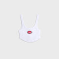 Ksubi Badge Chloe Crop Tank Top - White