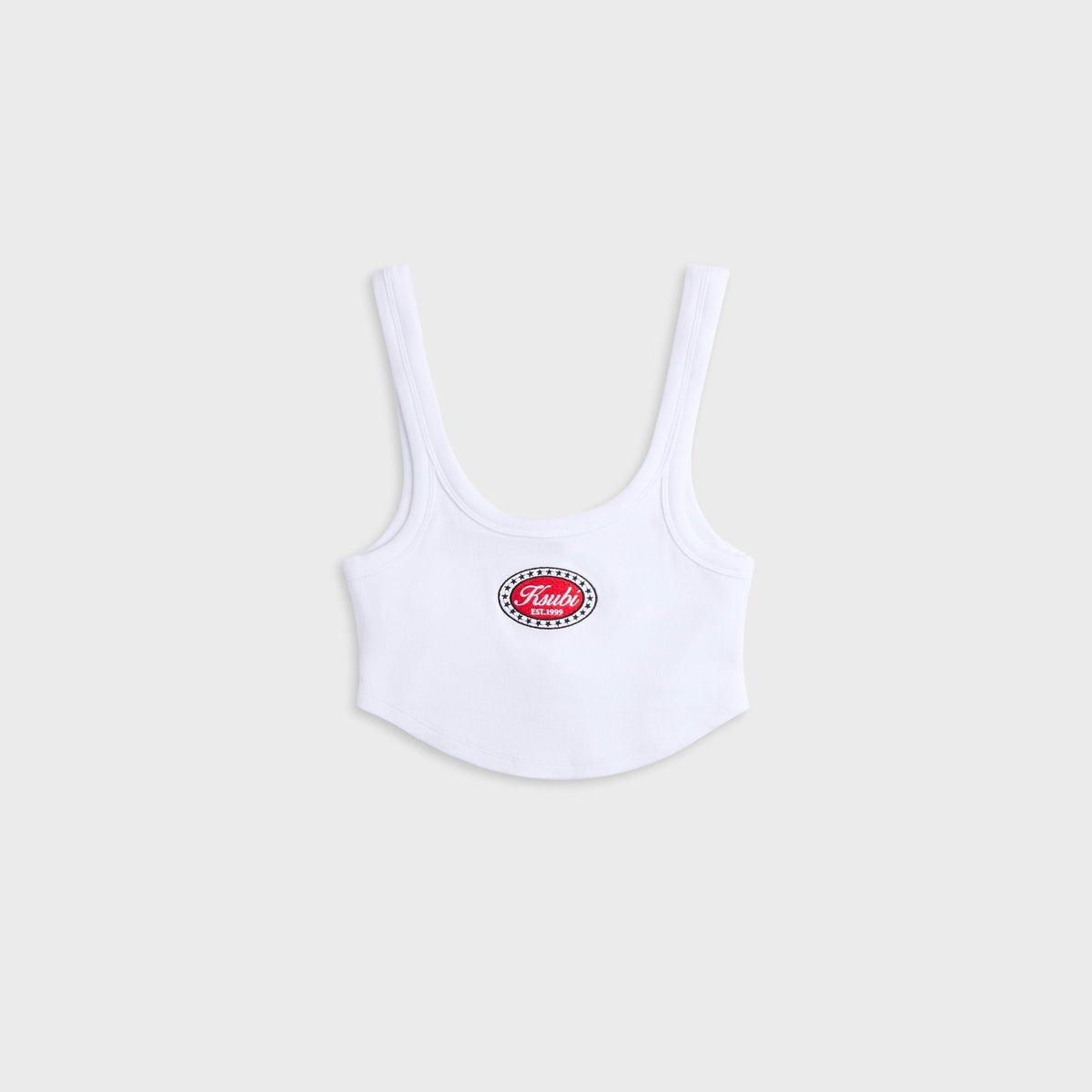 Ksubi Badge Chloe Crop Tank Top - White