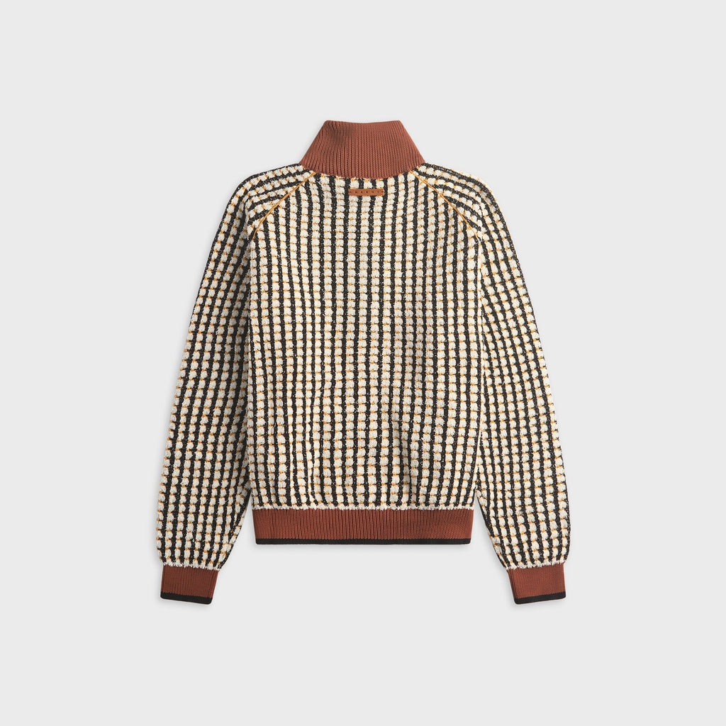 Marni Bouclé Zip-Up Sweater - Lily White