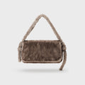 Alexander Wang Ricco Slim Flap Bag - Grey Faux Fur