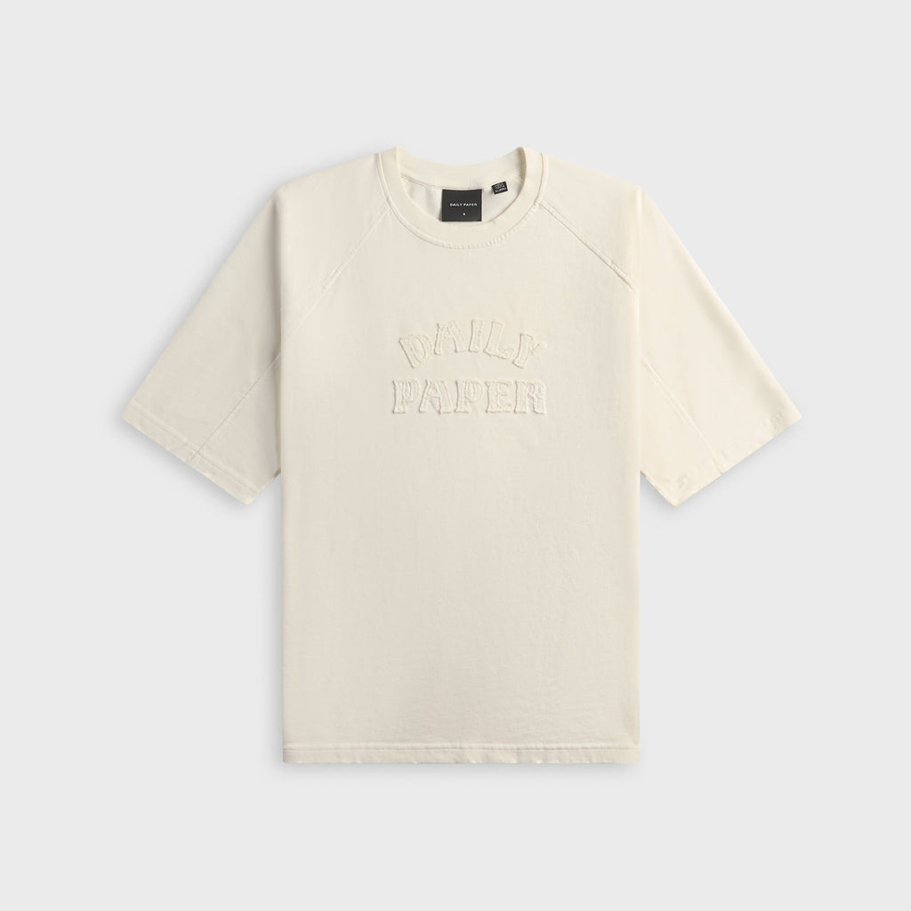 Daily Paper Raglan Stacked Dias Washed Jersey Tee - Off White