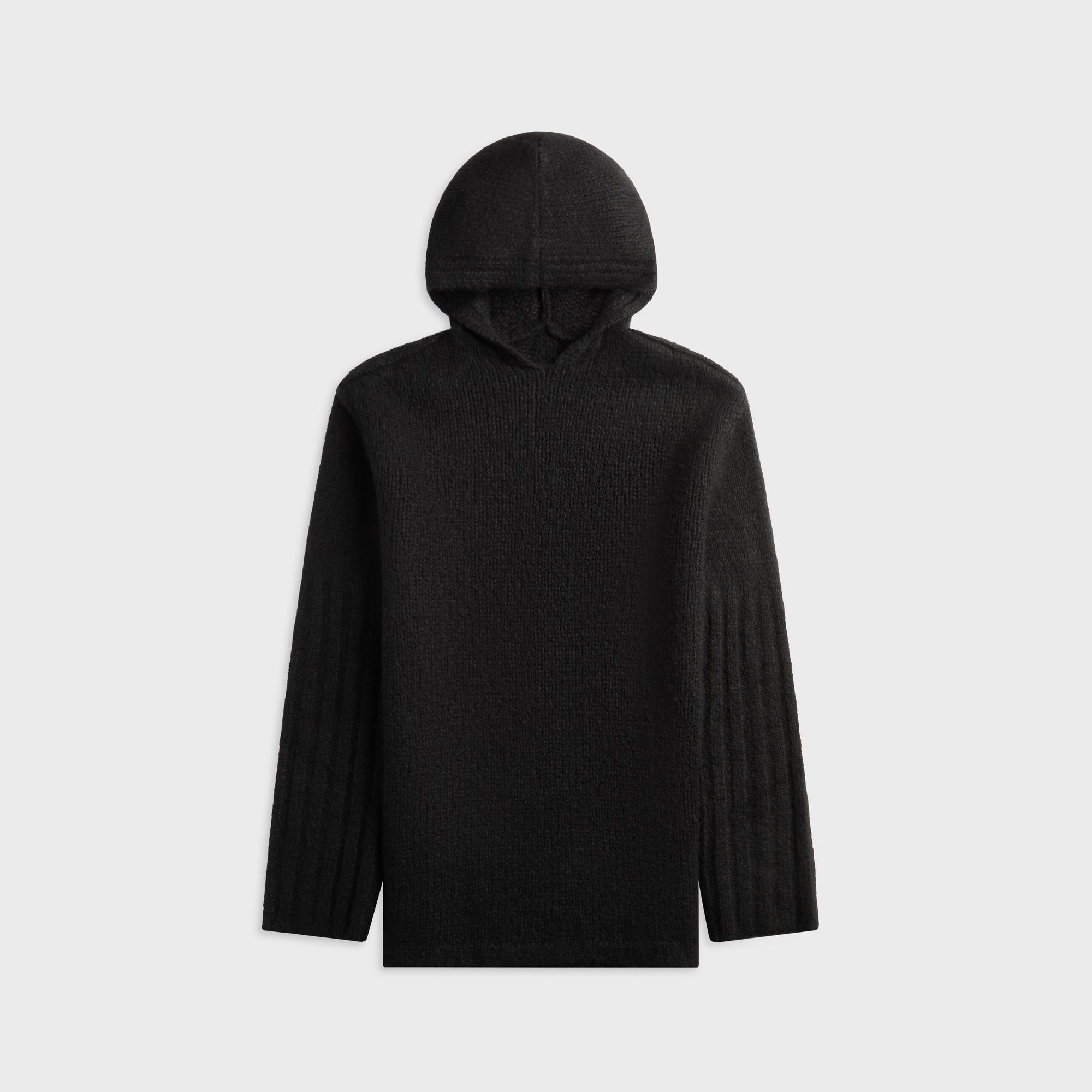 Rick Owens Hooded Cashmere and Silk Sweater - Black