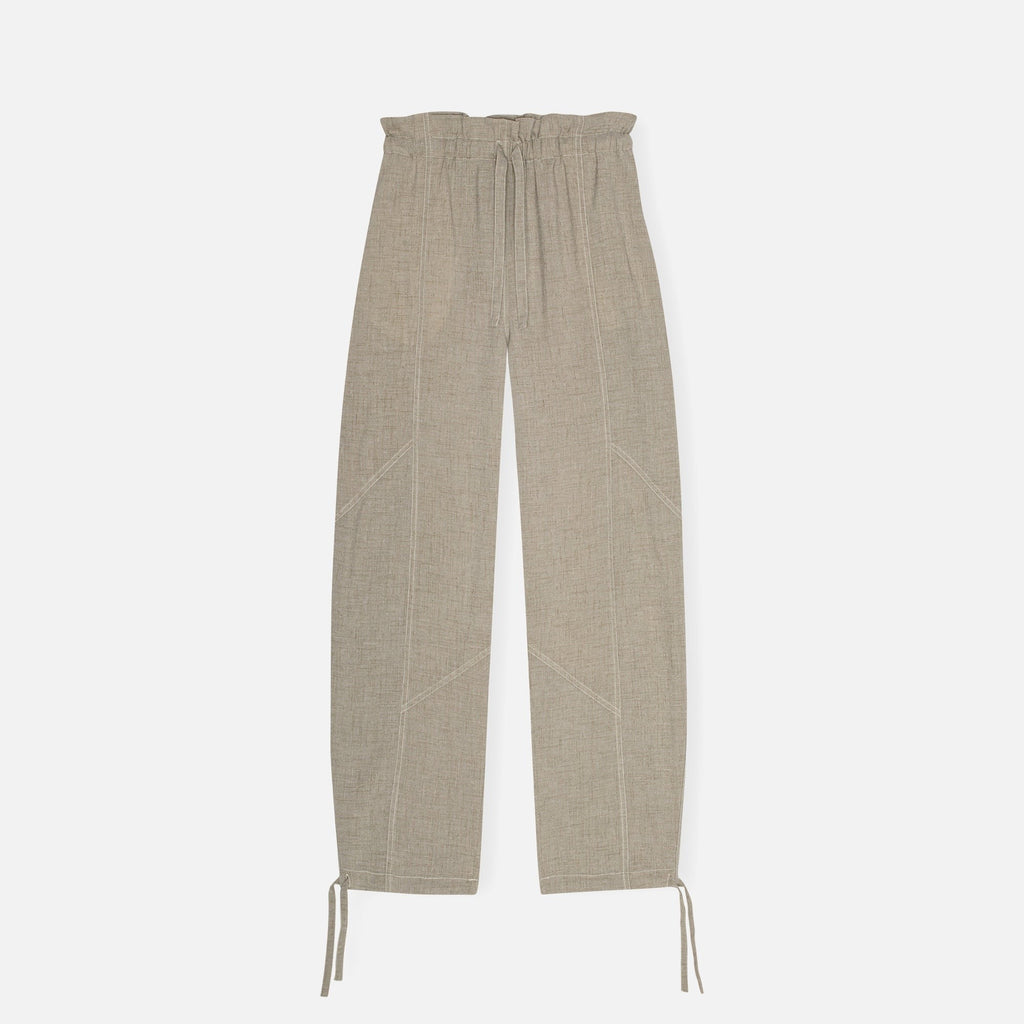 Ganni Light Melange Suiting Pant - Alfalfa