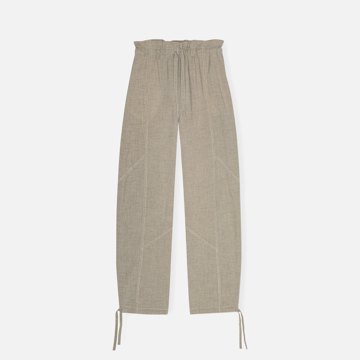 Ganni Light Melange Suiting Pant - Alfalfa