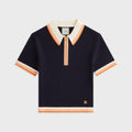 Kith Women Taylen Basketweave Sweater Polo - Ink