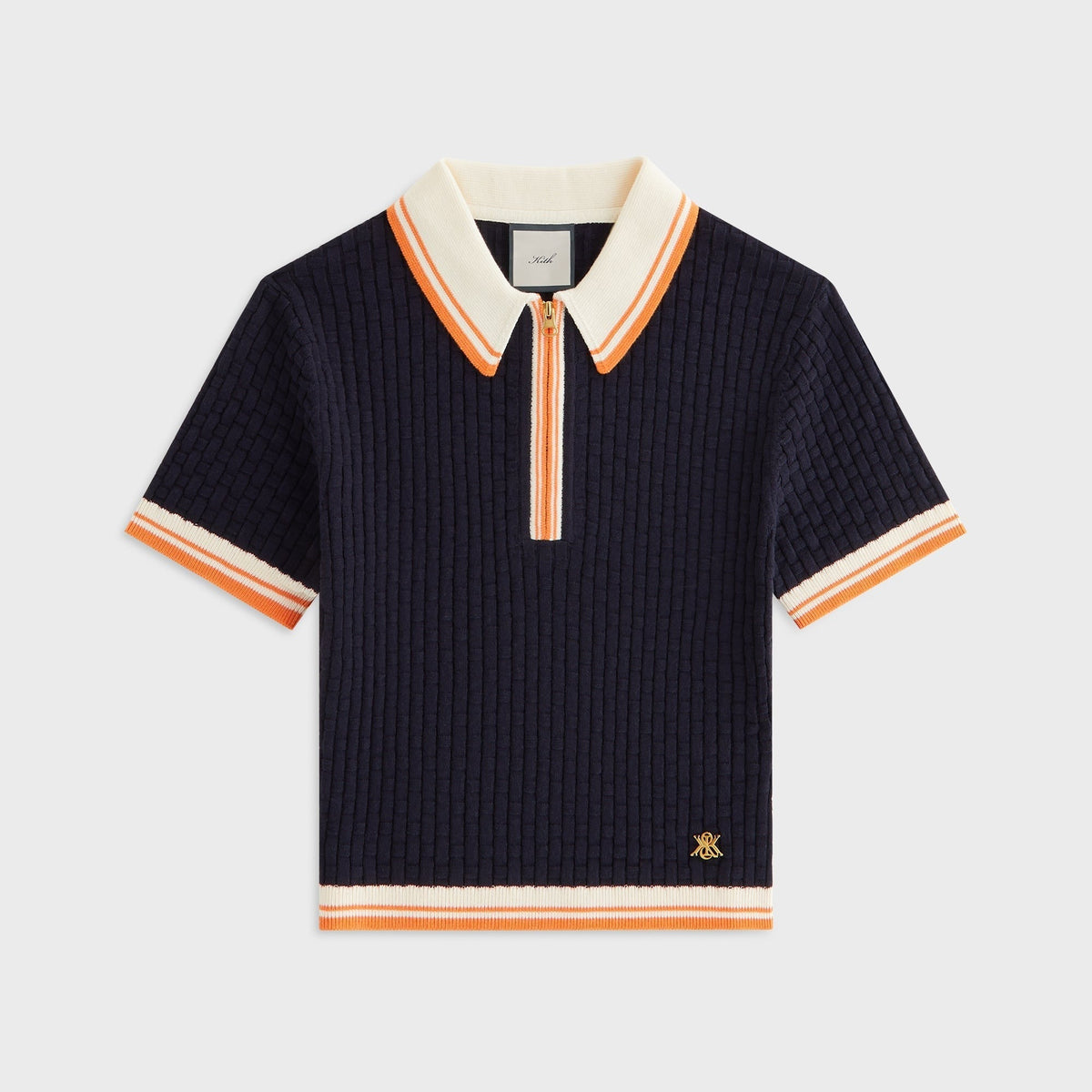 Kith Women Taylen Basketweave Sweater Polo - Ink