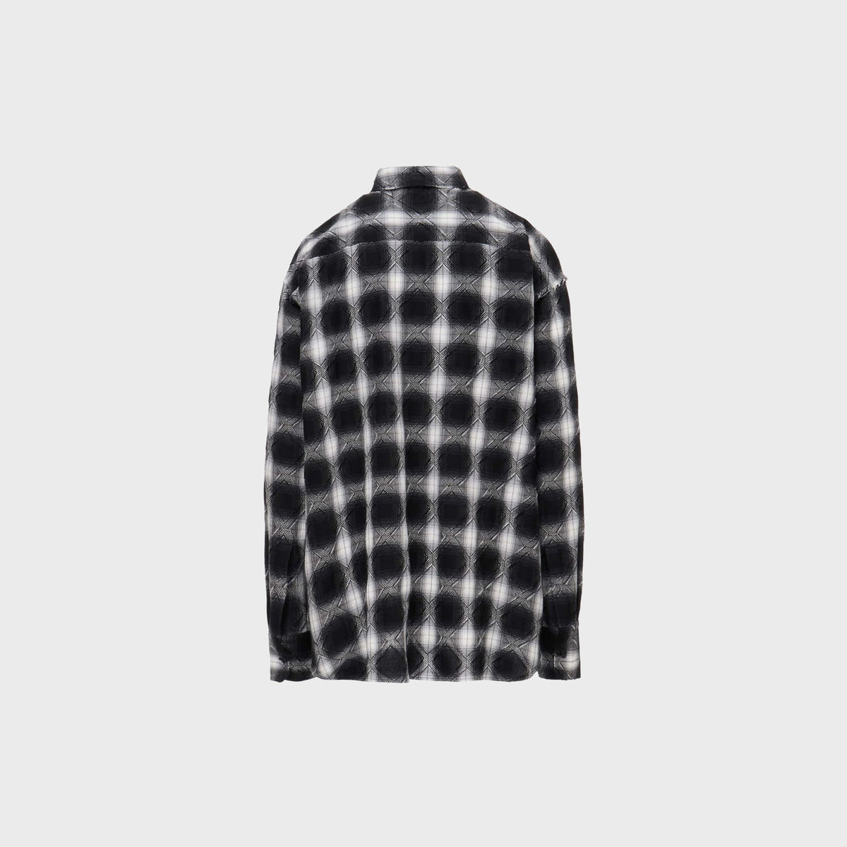 Junya Watanabe MAN Plaid Jacquard Stand Collar Shirt - White / Black