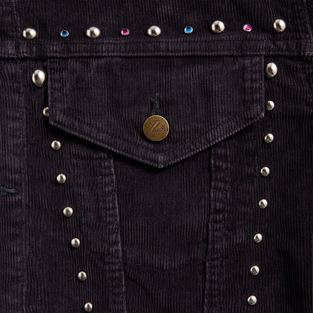 Needles Studded 14W Corduroy Jean Jacket - Black