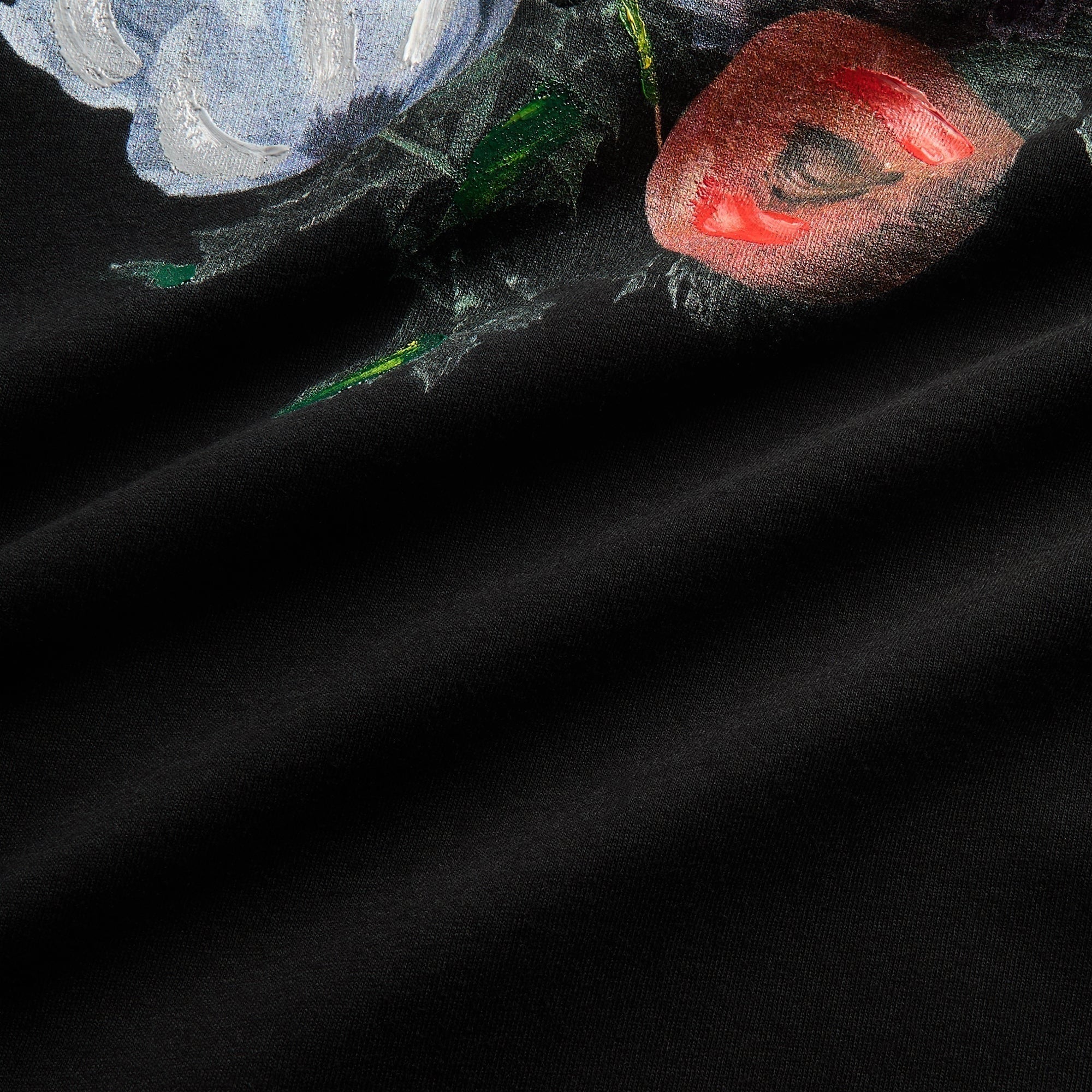 Maison Margiela Flower Cotton-Silk Tee - Black