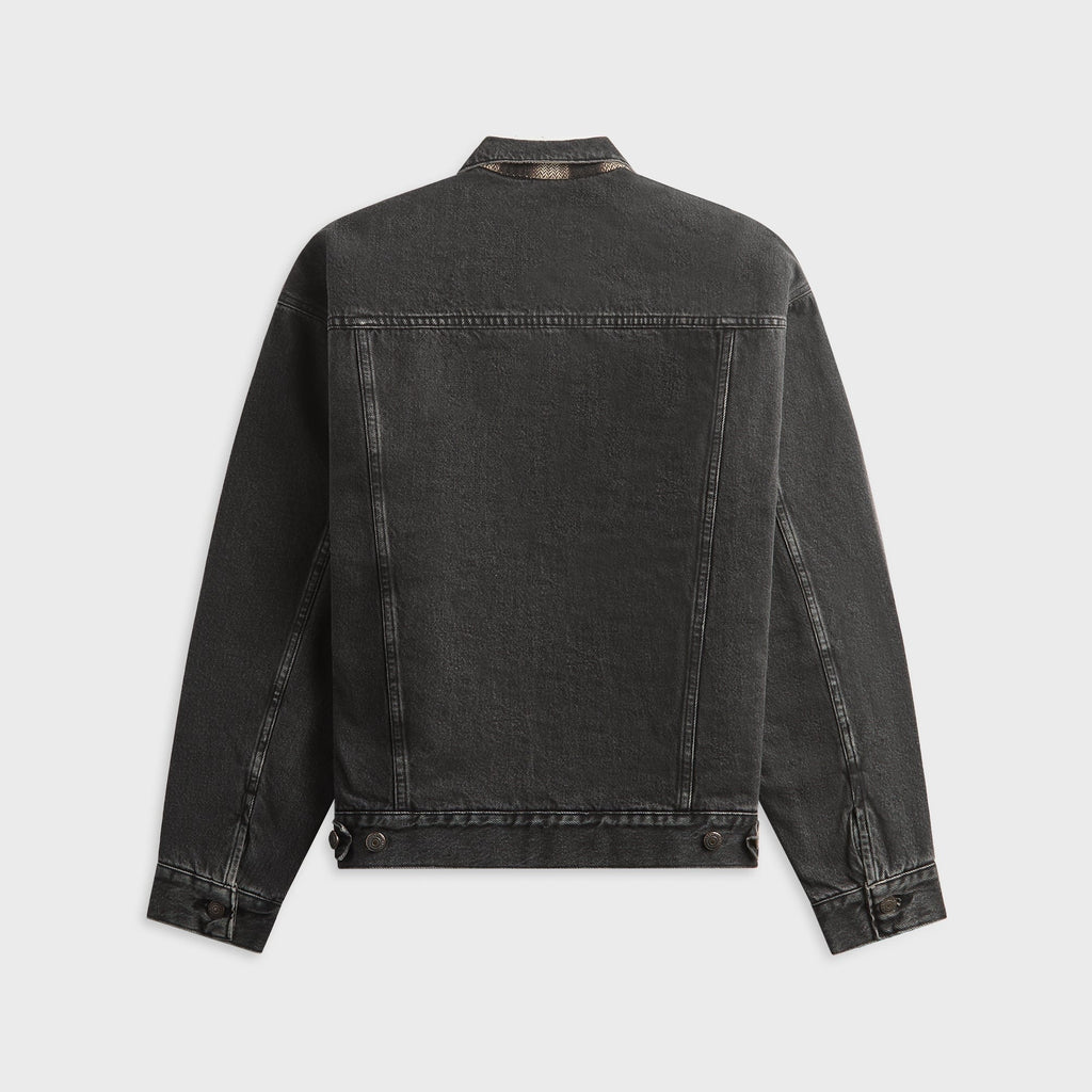 orSLOW Flannel Check Lining JK B.Denim Stone Shirt - Black / White