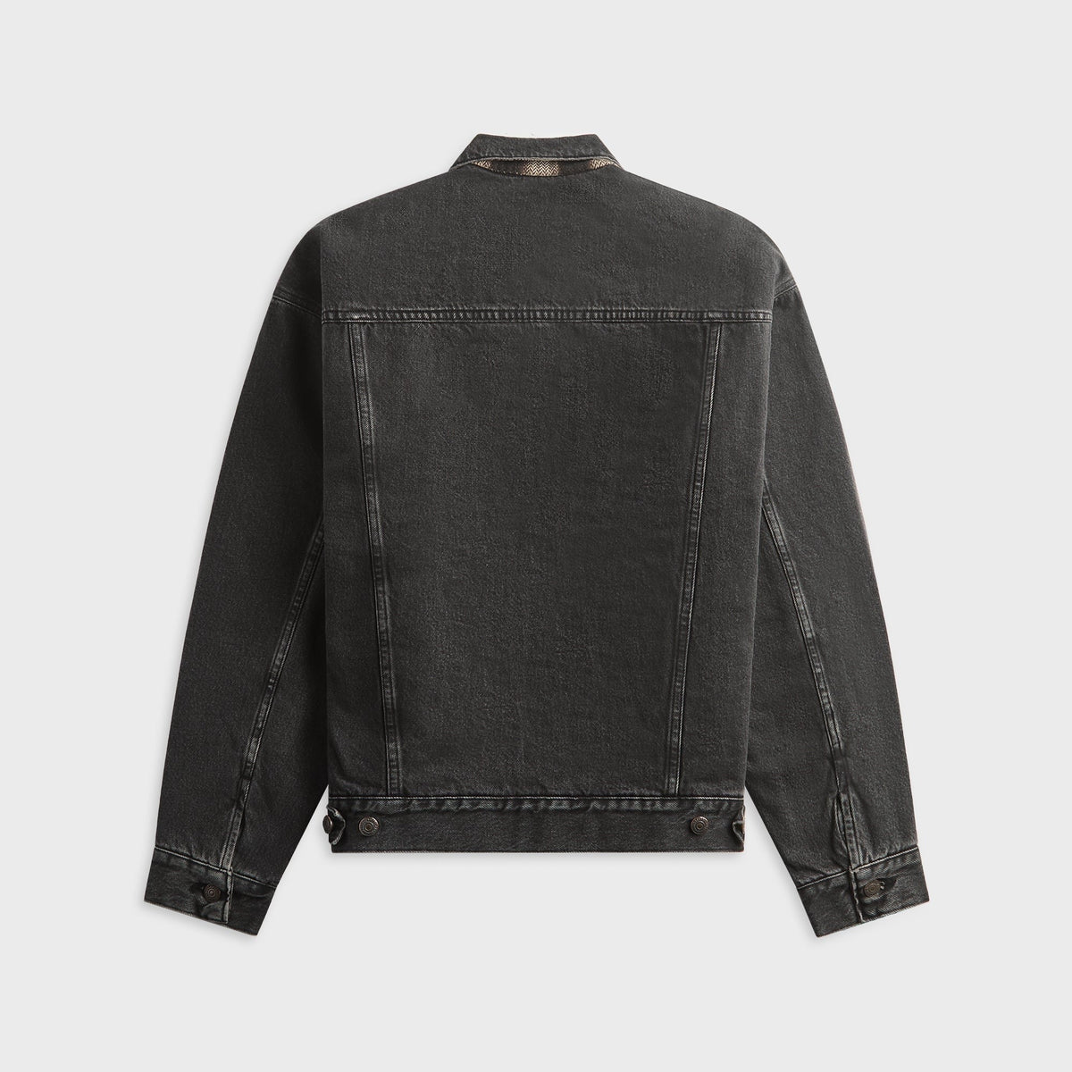 orSLOW Flannel Check Lining JK B.Denim Stone Shirt - Black / White