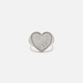 Yvonne Leon Chevaliere Coeur Pailletee OR Blanc - White Gold
