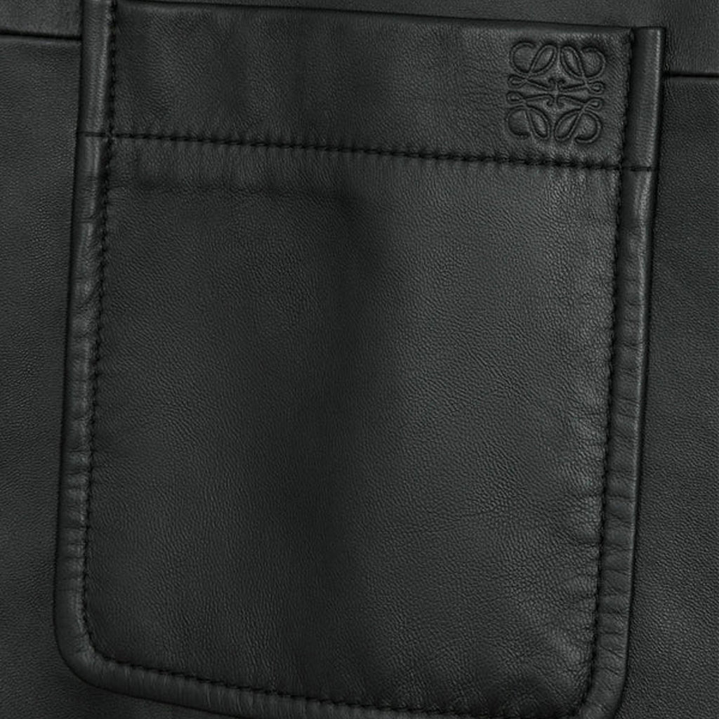 Loewe Overshirt in Nappa Lambskin - Black