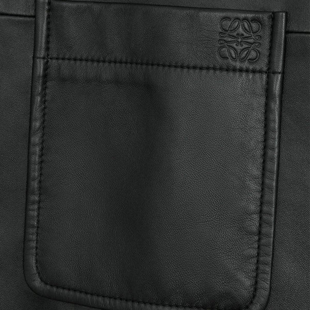 Loewe Overshirt in Nappa Lambskin - Black