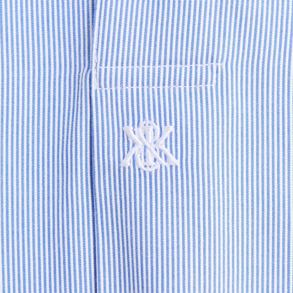 Kith Textured Microstripe Ian Popover Shirt - Marina