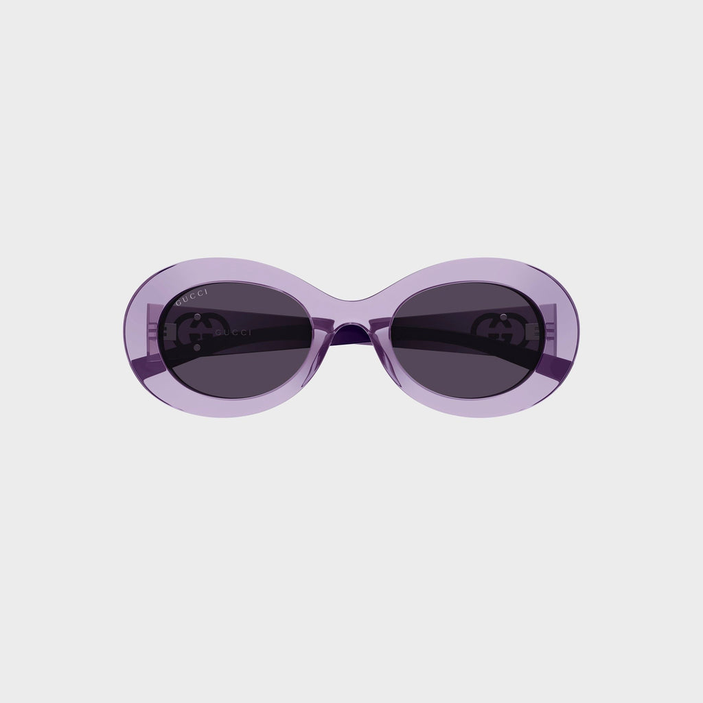 Gucci Oval Frame Sunglasses - Violet