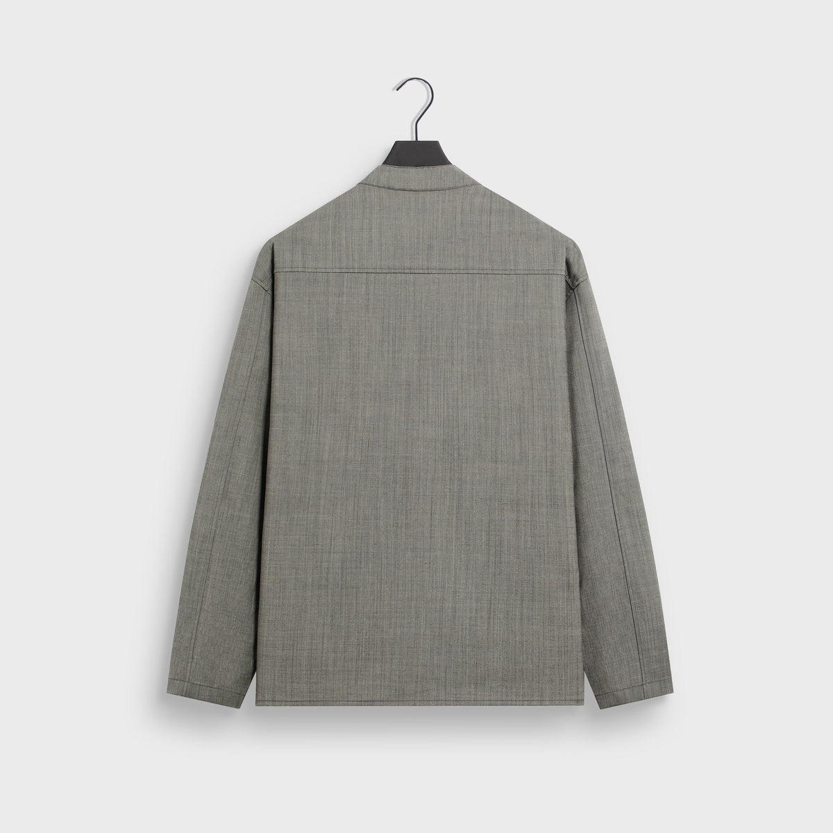 &Kin Tropical Wool Leven Shirt - Grey Melange