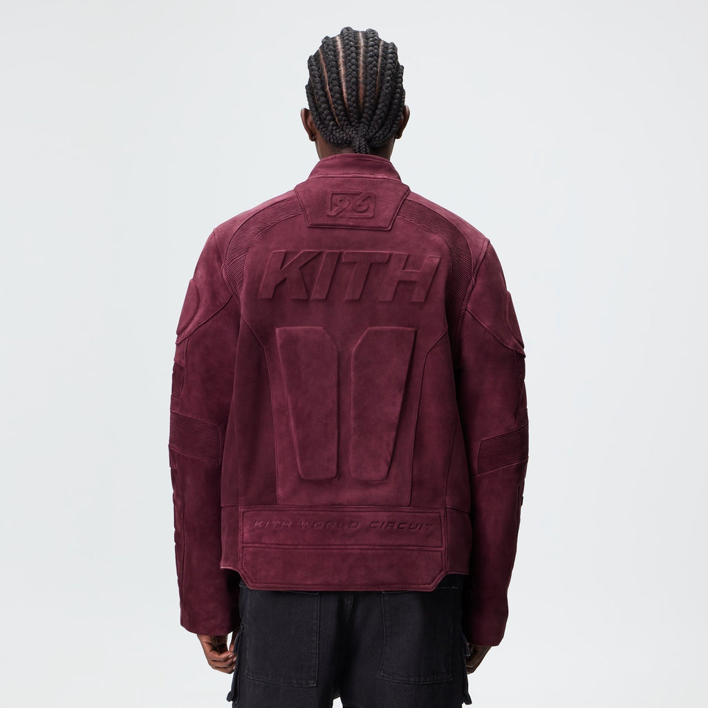 Kith Suede Wayne Moto Jacket - Magma