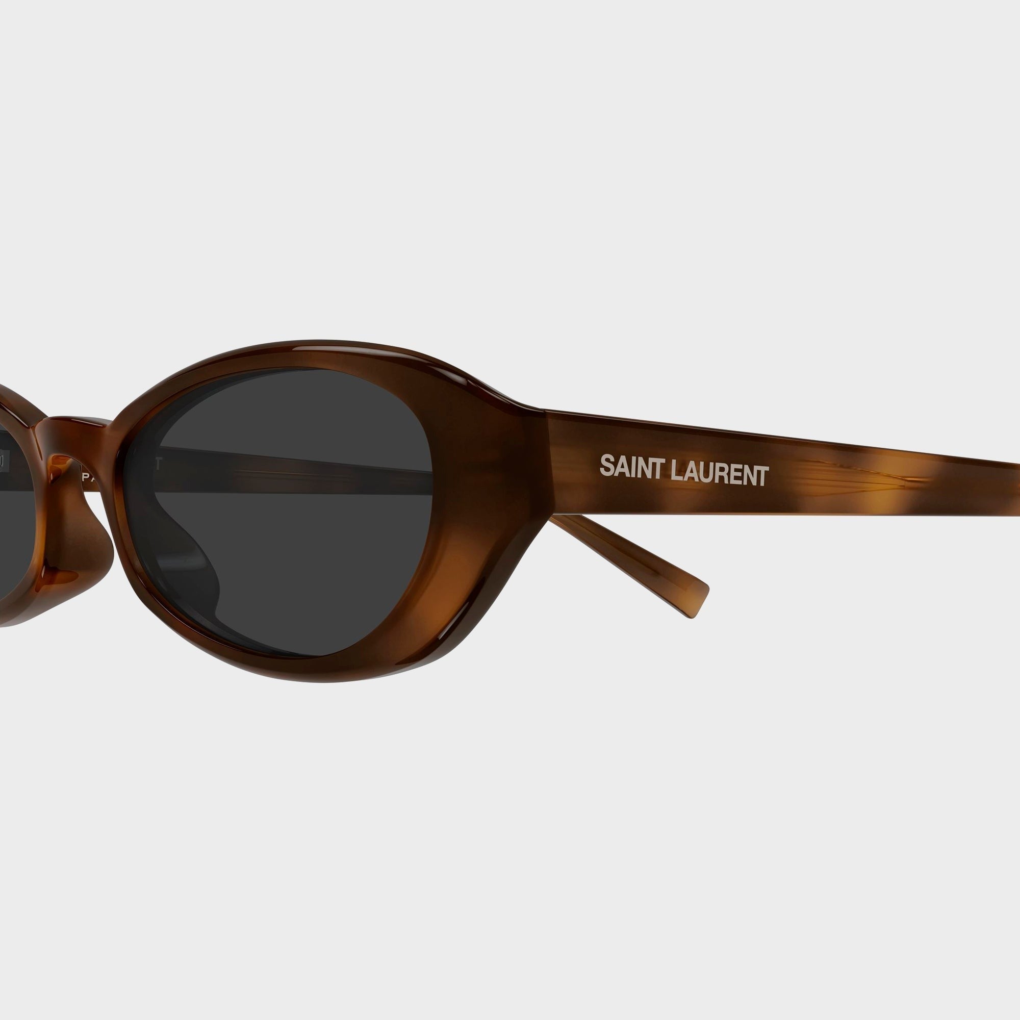 Saint Laurent SL871 Oval Sunglasses - Havana / Grey