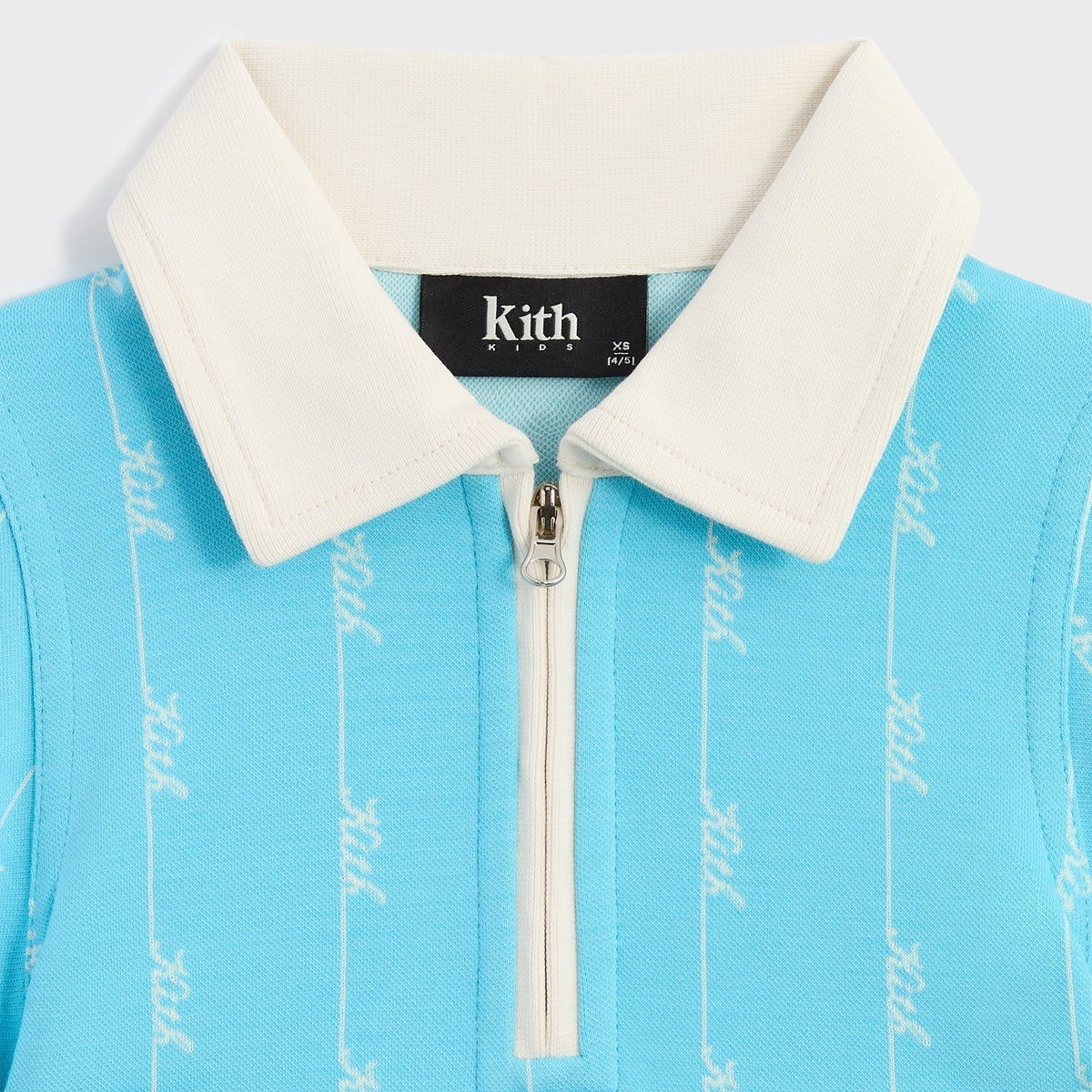 Kith Kids Script Knit Taylen Crop Polo - Aragonite
