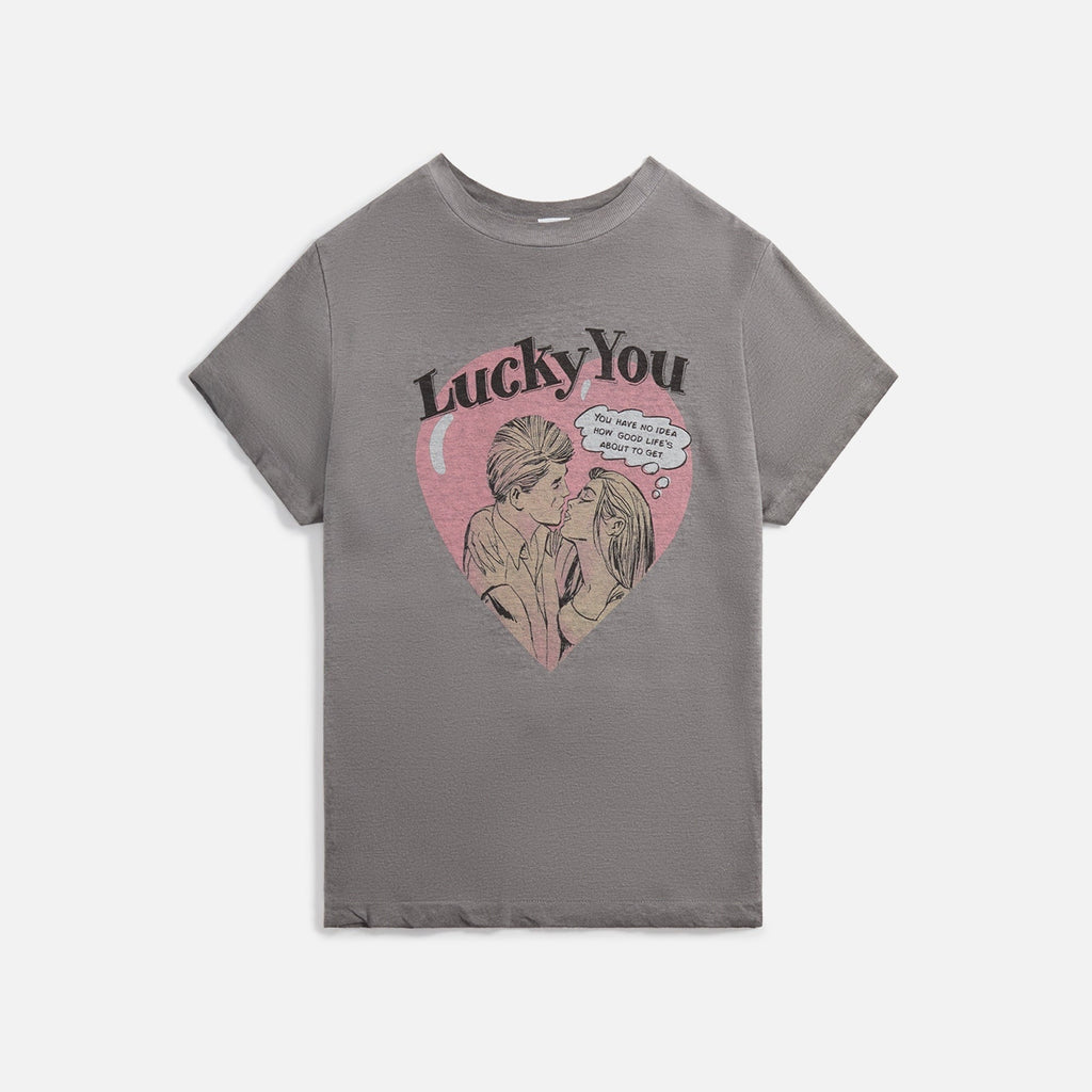 ReDone Classic Lucky You Tee - Grey Haze