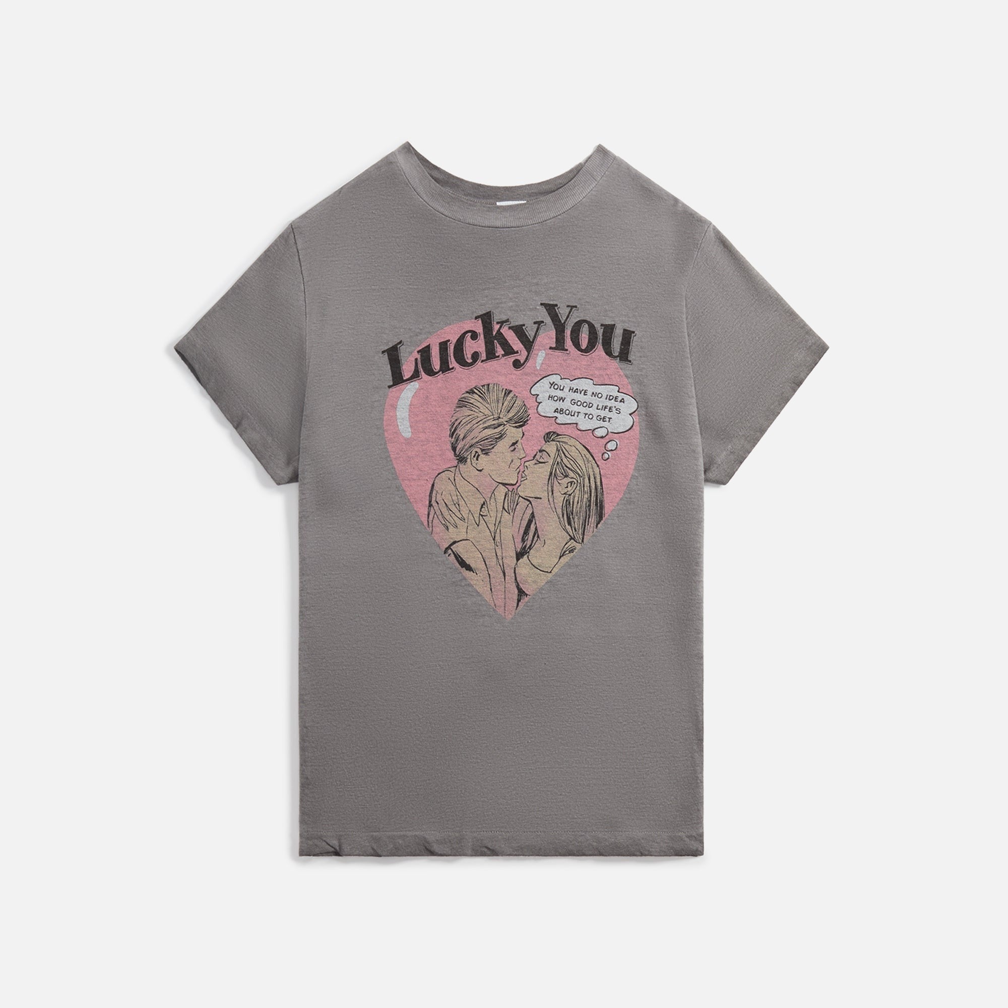 ReDone Classic Lucky You Tee - Grey Haze