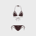 The Attico Bikini Set - Dark Brown