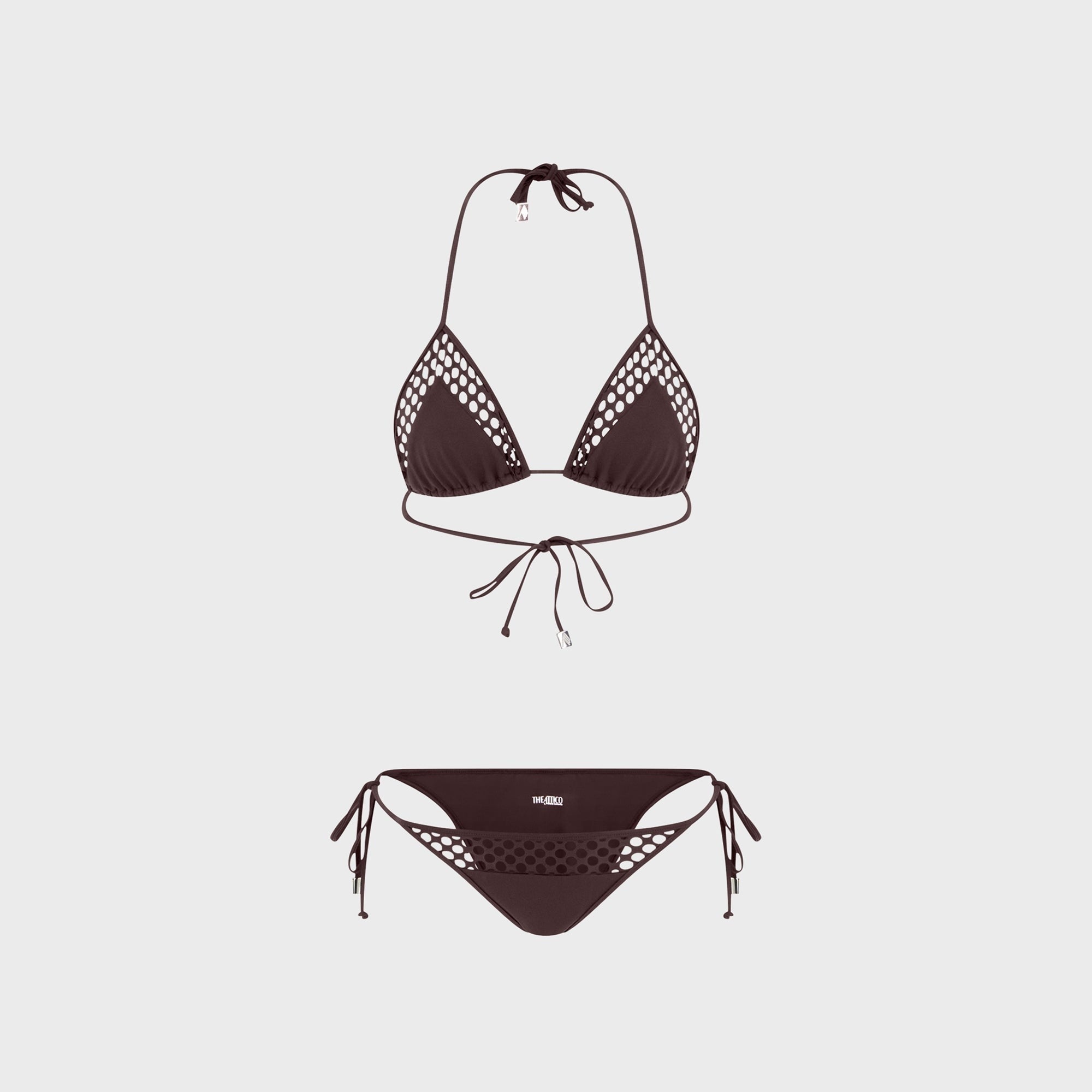 The Attico Bikini Set - Dark Brown