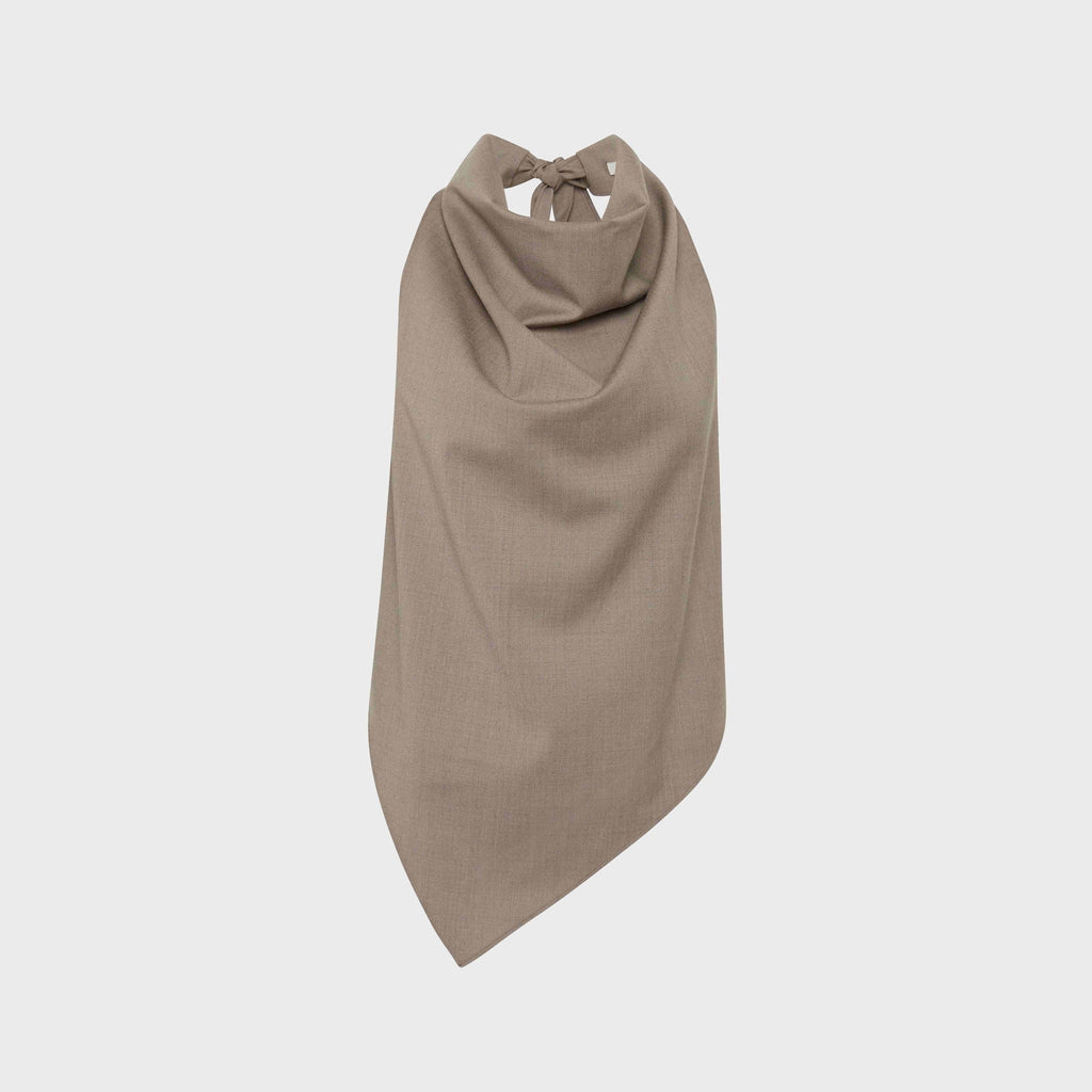 St. Agni Wool Cowl Backless Top - Light Taupe