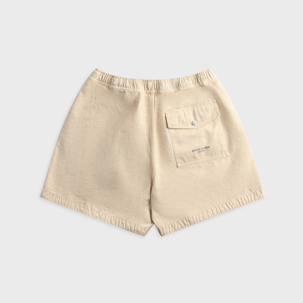 Stone Island Cotton Stretch Pull-On Shorts - Ivory