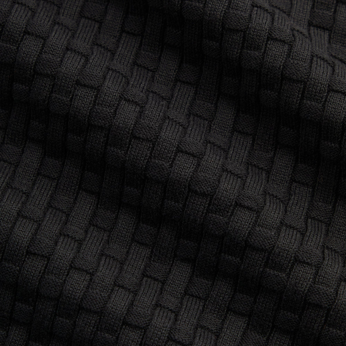 Kith Basket Weave Tilden Polo - Black