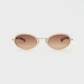 Flatlist Reno - Brushed Light Gold / Classic Havana / Brown Gradient Lens