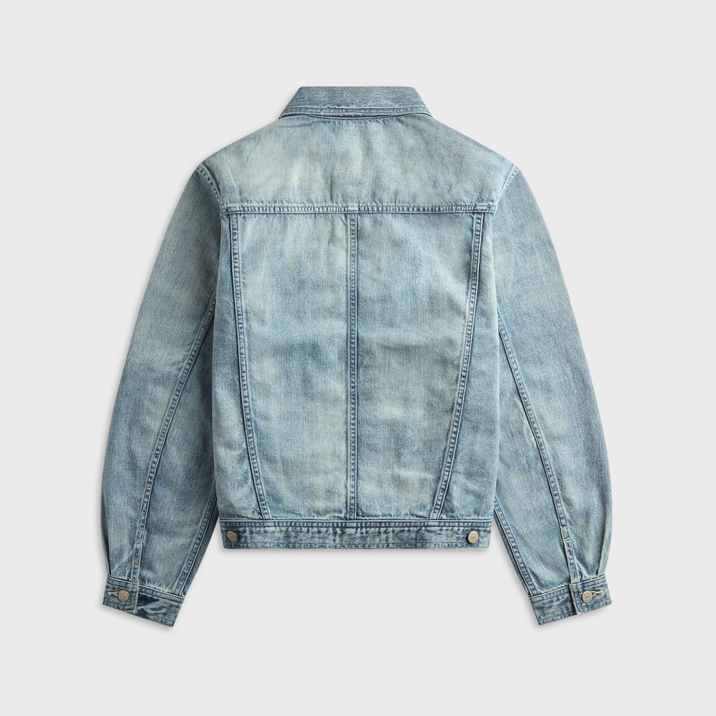 Auralee Faded Selvedge Light Denim Blouson - Light Indigo