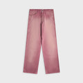 Auralee Product Dyed Organic Cotton Duck Painter Pants - Faded Burgundy