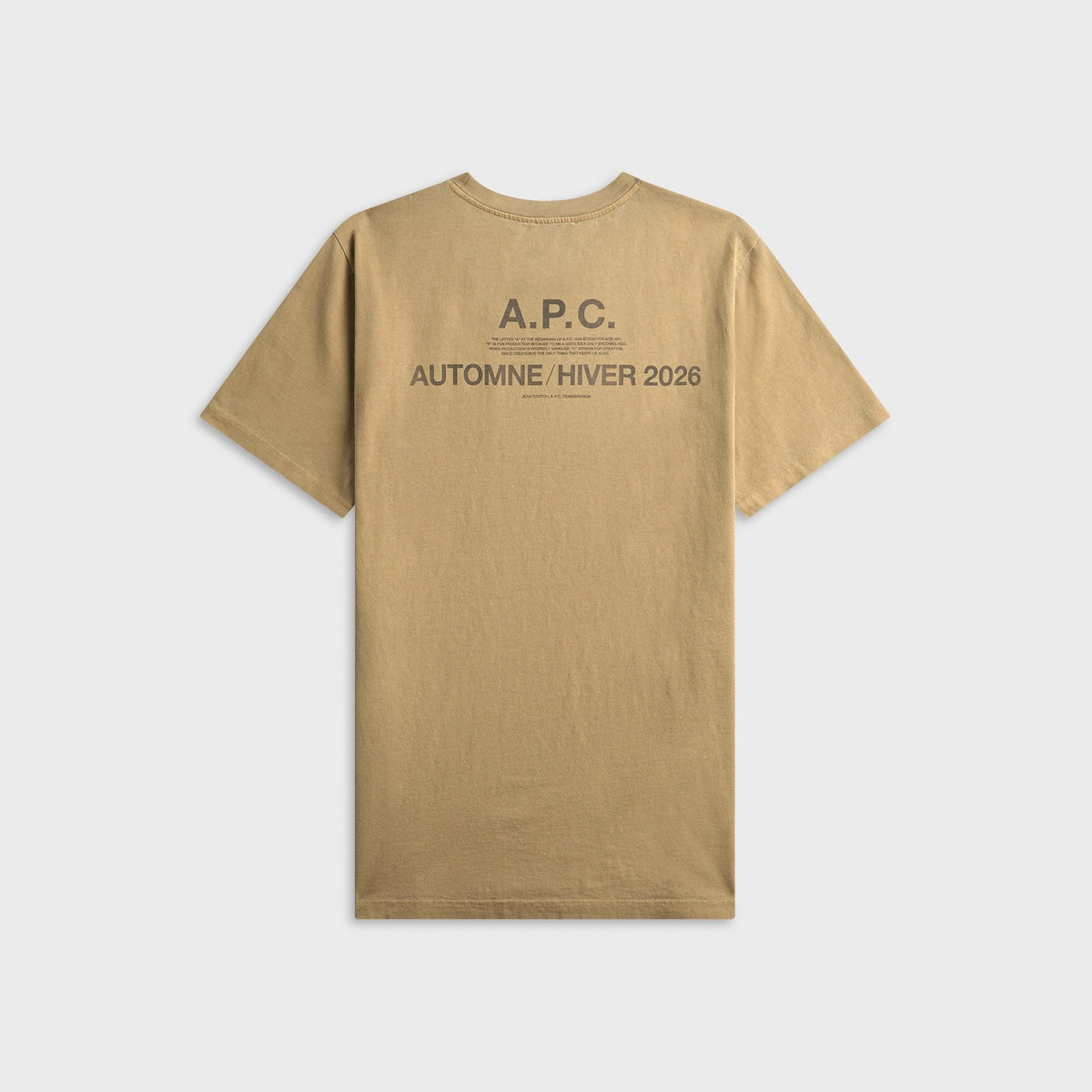 A.P.C. Autumn 26 Tee - Light Khaki